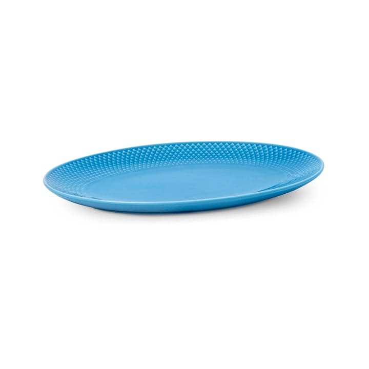 Travessa oval Rhombe 21,5x28,5 cm - Azul - Lyngby Porcelæn