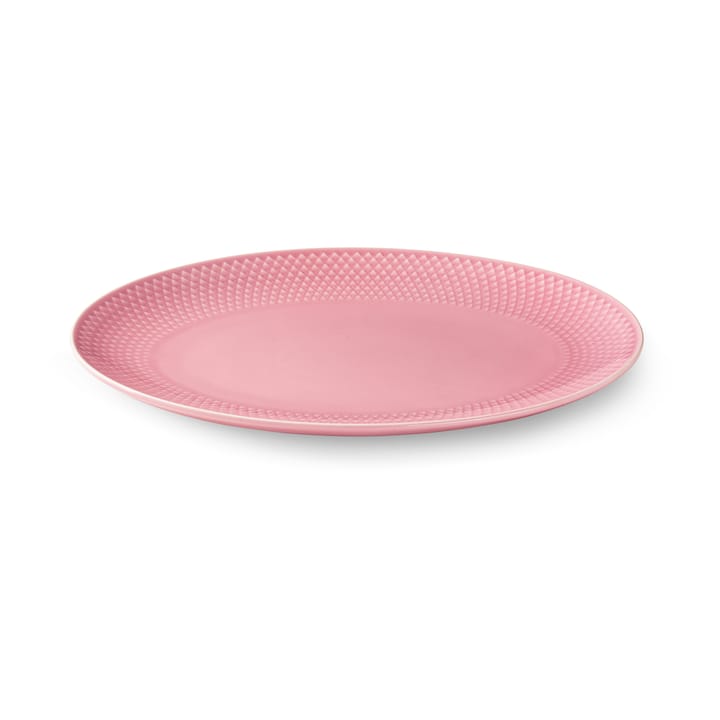 Travessa oval Rhombe 21,5x28,5 cm - Rosa  - Lyngby Porcelæn