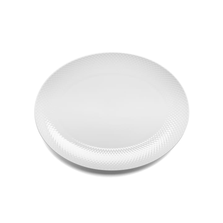 Travessa oval Rhombe 35x26,5 cm - branco - Lyngby Porcelæn