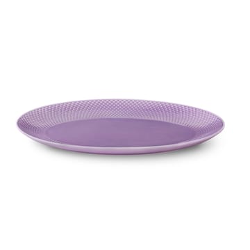 Travessa oval Rhombe 35x26,5 cm - roxo claro - Lyngby Porcelæn