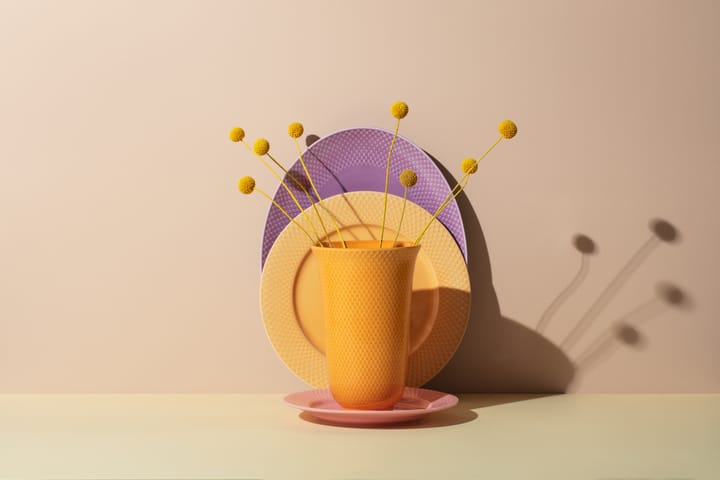 Vaso Rhombe 20 cm - Amarelo - Lyngby Porcelæn