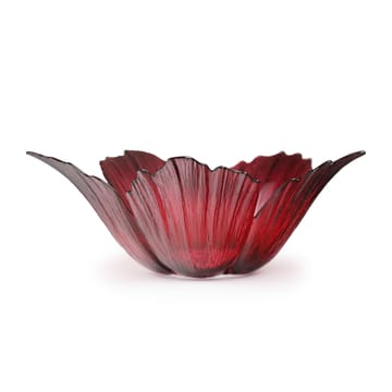 Tigela de vidro vermelho rosa Fleur - grande Ø 23 cm - Målerås Glasbruk