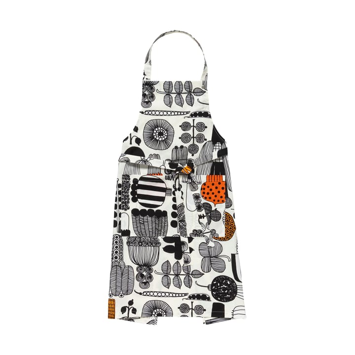 Avental Puutarhurin Parhaat - White-black-orange - Marimekko