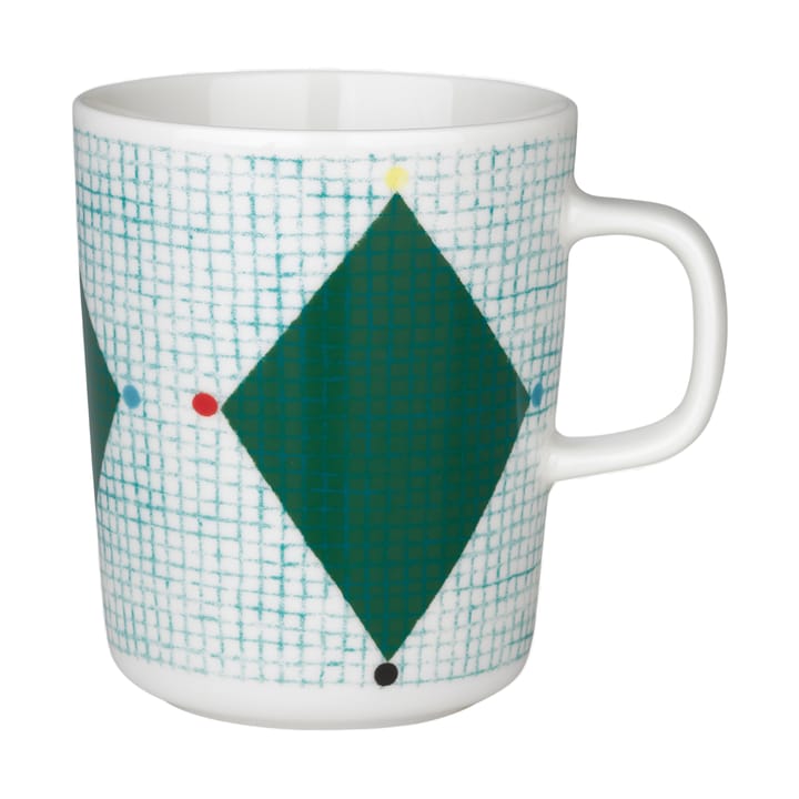 Caneca Losagne 2,5 dl, White-green-petrol blue-red Marimekko