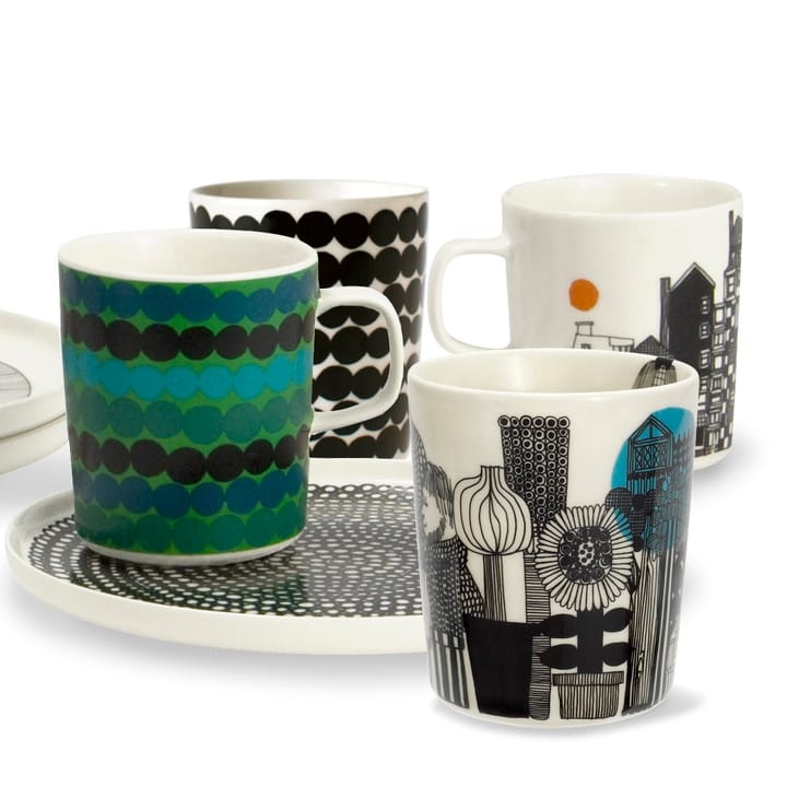 Caneca Räsymatto 25 cl - preto e branco - Marimekko