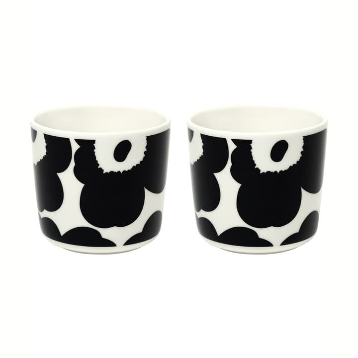 Caneca sem pega 20 cl Unikko, conjunto de 2 - white-black - Marimekko