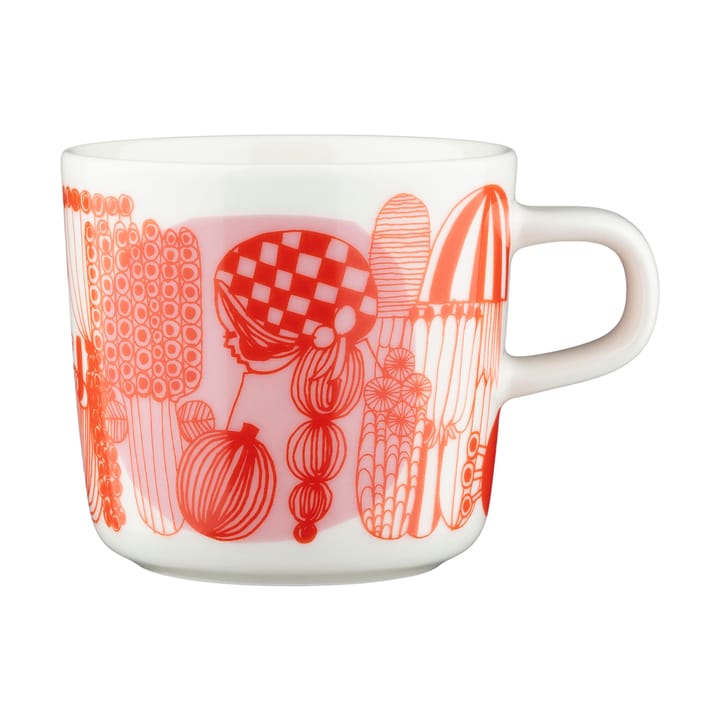 Caneca Siirtolapuutarha 20 cl - White-orange-light pink - Marimekko