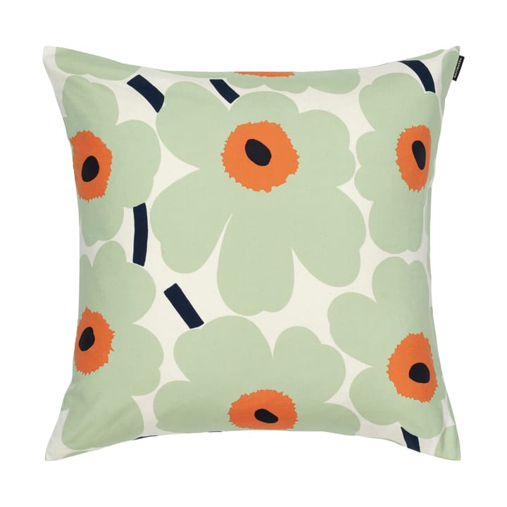 Capa de almofada Pieni Unikko 50x50 cm - Cotton-sage-warm orange - Marimekko