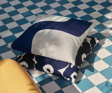 Capa de almofada Seireeni 50x50 cm - Linho - azul escuro - Marimekko