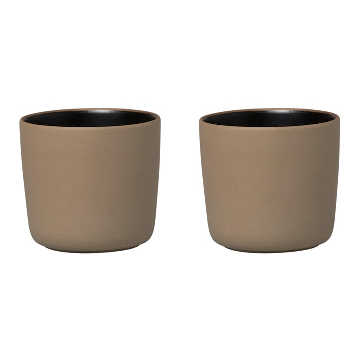 Chávena de café sem pega 25 cl Unikko, conjunto de 2 - brown-black - Marimekko