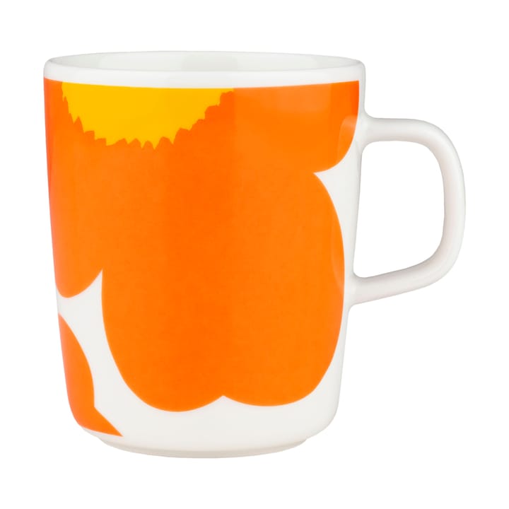 Chávena Iso Unikko 25 cl - White-orange-yellow - Marimekko