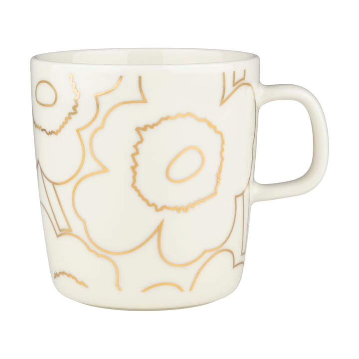 Chávena Piirto Unikko 400 ml - White-gold - Marimekko