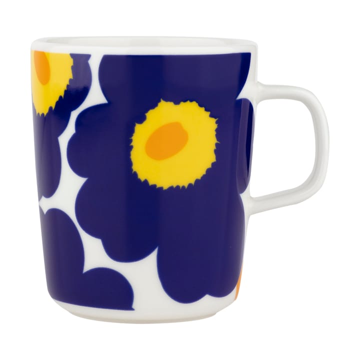 Chávena Unikko 60° Aniversário 25 cl - White-d. blue-yellow - Marimekko