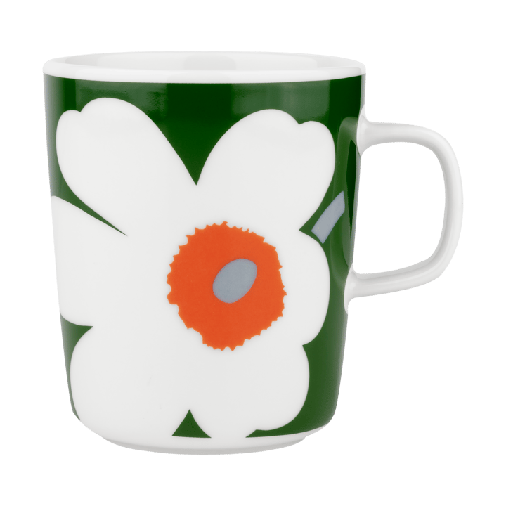 Chávena Unikko 60° Aniversário 25 cl, White-green-orange Marimekko