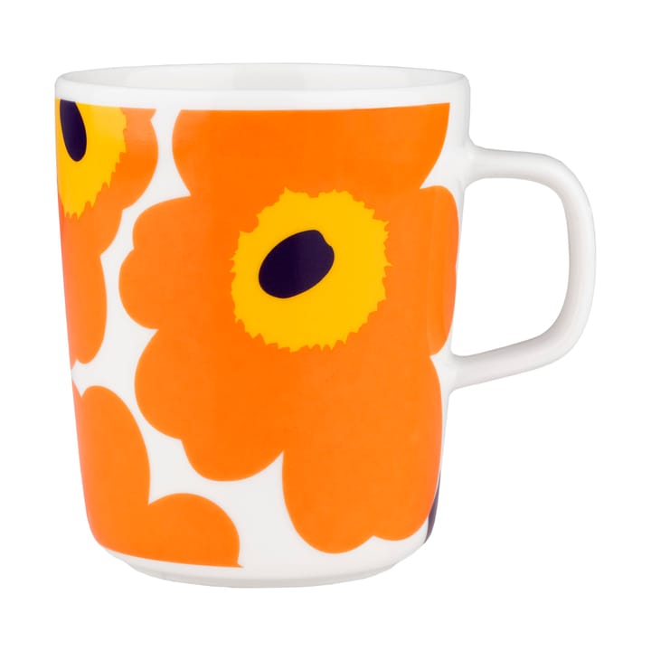 Chávena Unikko 60° Aniversário 25 cl - White-orange-yellow - Marimekko