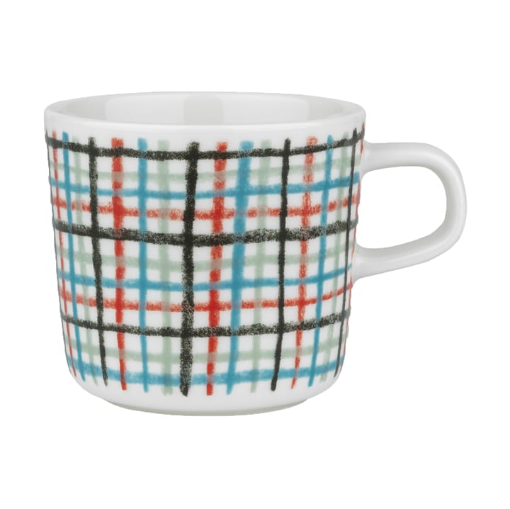 Chávena Urdimbre 2 dl, White-red-sage-petrol blue Marimekko