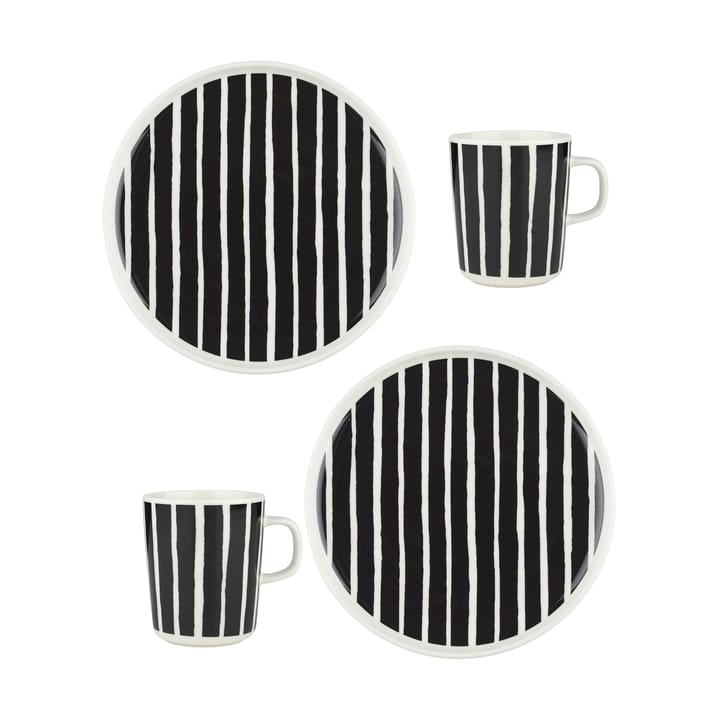 Conjunto de café da manhã Oiva Piccolo 4 peças - White-black - Marimekko