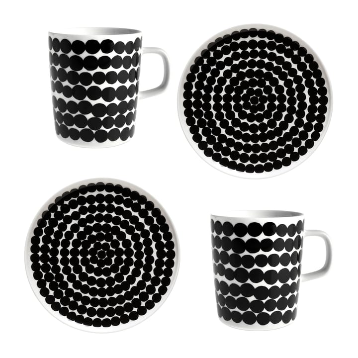 Conjunto de pequeno almoço Räsymatto - White-black - Marimekko