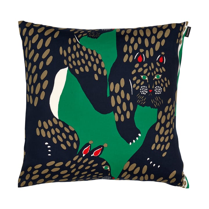 Fronha Pieni Ilves 50x50 cm, Green-off white-dark blue Marimekko