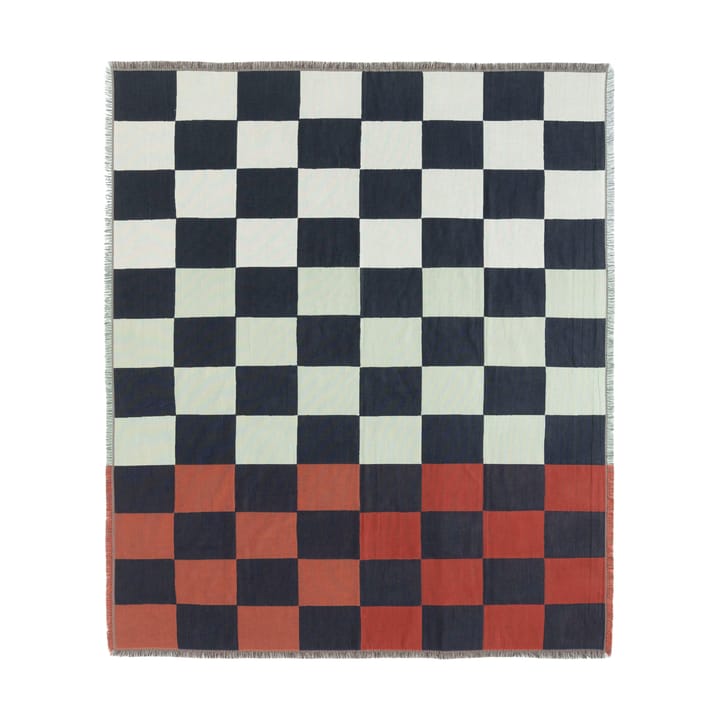 Galo e Galinha cobertor 130x170 cm - Off white- dark blue-Orange red - Marimekko