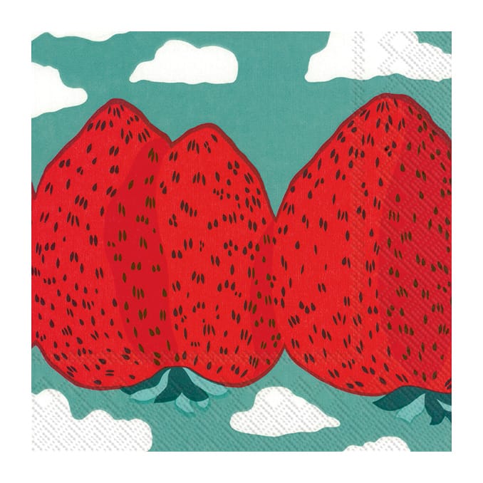 Guardanapo Mansikkavuoret 33x33 cm 20 un. - Vermelho - Marimekko