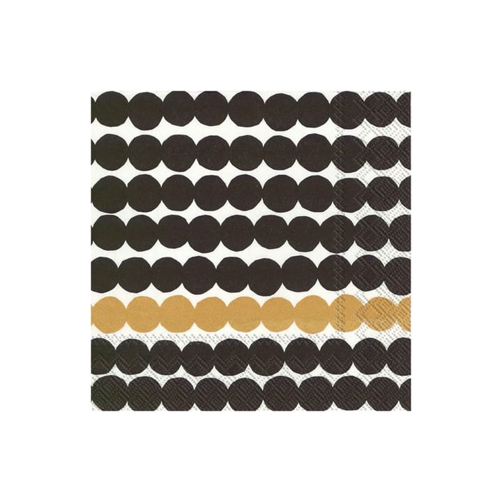 Guardanapo Räsymatto 33x33 cm, 20 un. - preto-dourado - Marimekko