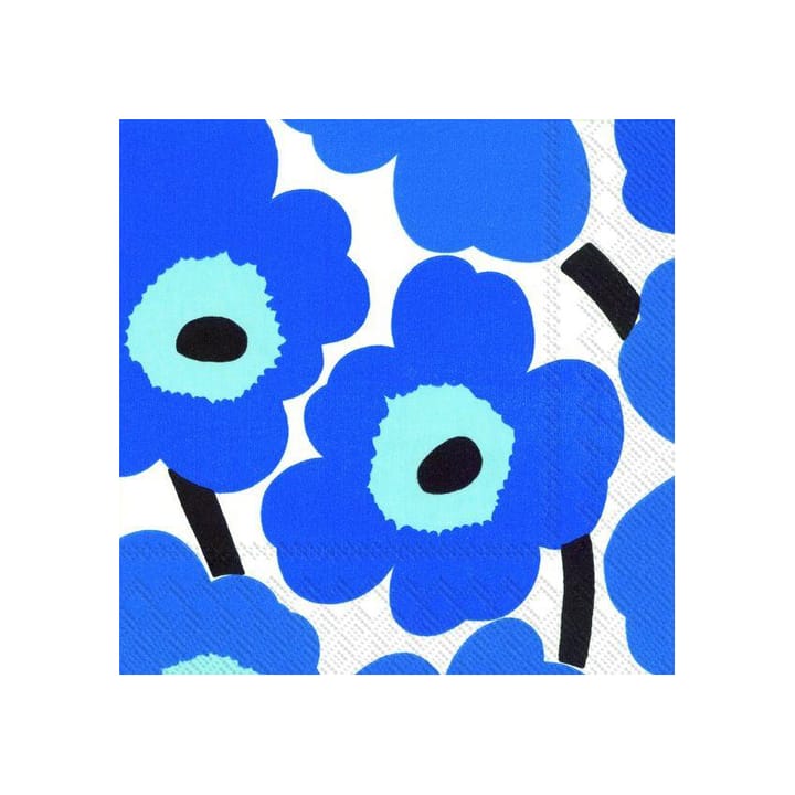 Guardanapo Unikko 40x40 cm, conjunto de 20 - azul - Marimekko