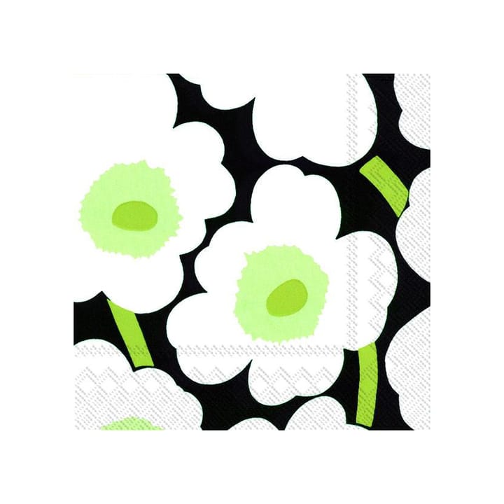 Guardanapo Unikko 40x40 cm, conjunto de 20 - preto - Marimekko