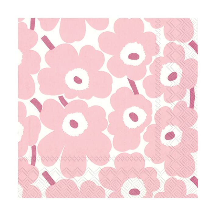 Guardanapos Mini Unikko, 20 unid. - Light Rose - Marimekko