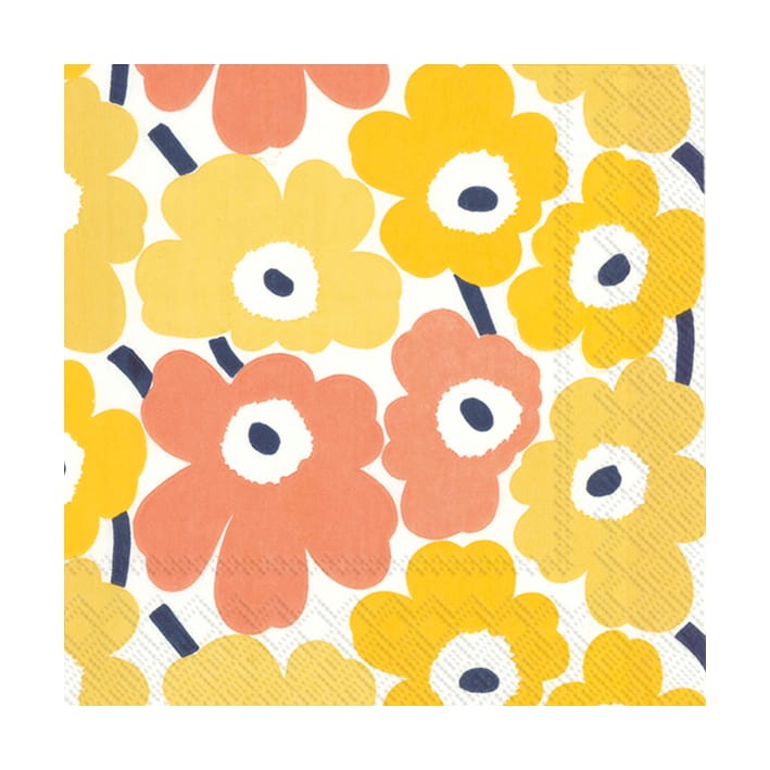 Guardanapos Mini Unikko, 20 unid. - Yellow - Marimekko