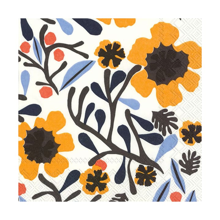 Guardanapos Mykerö 33x33 cm 20-unid. - White-yellow - Marimekko