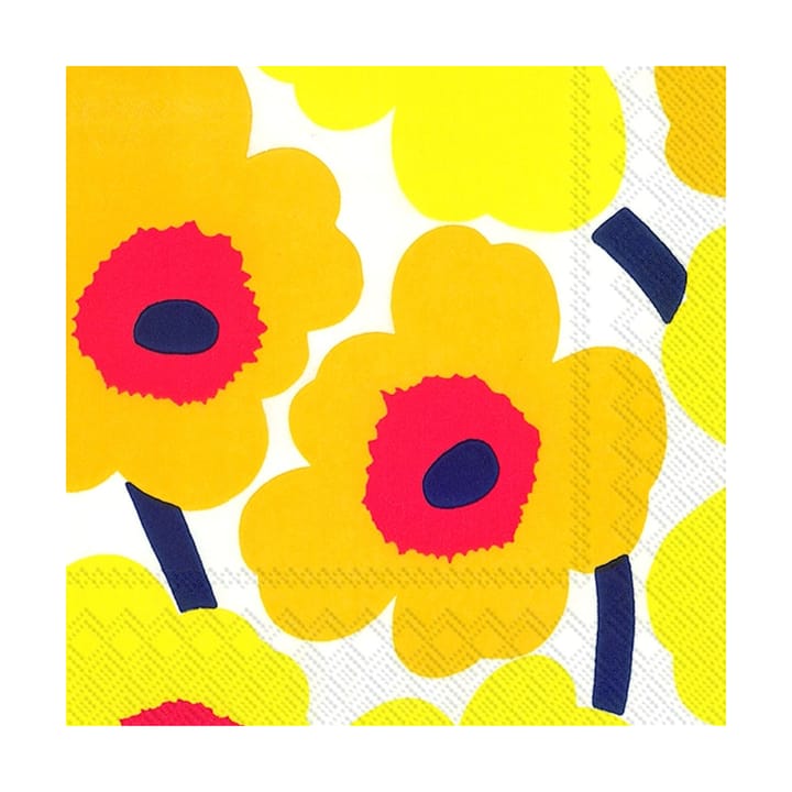 Guardanapos Unikko 33x33 cm, 20 unid., Amarelo escuro Marimekko