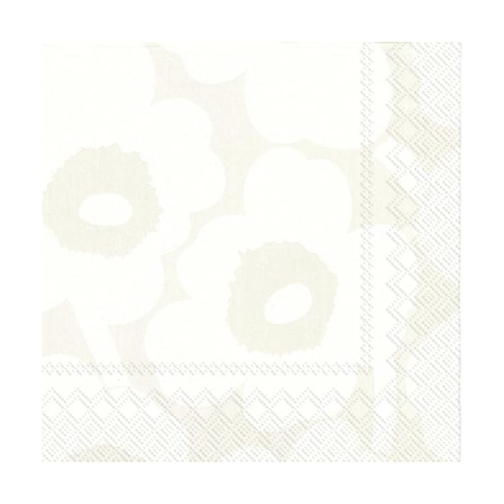 Guardanapos Unikko 33x33 cm, 20 unid. - Cinzento-branco  - Marimekko