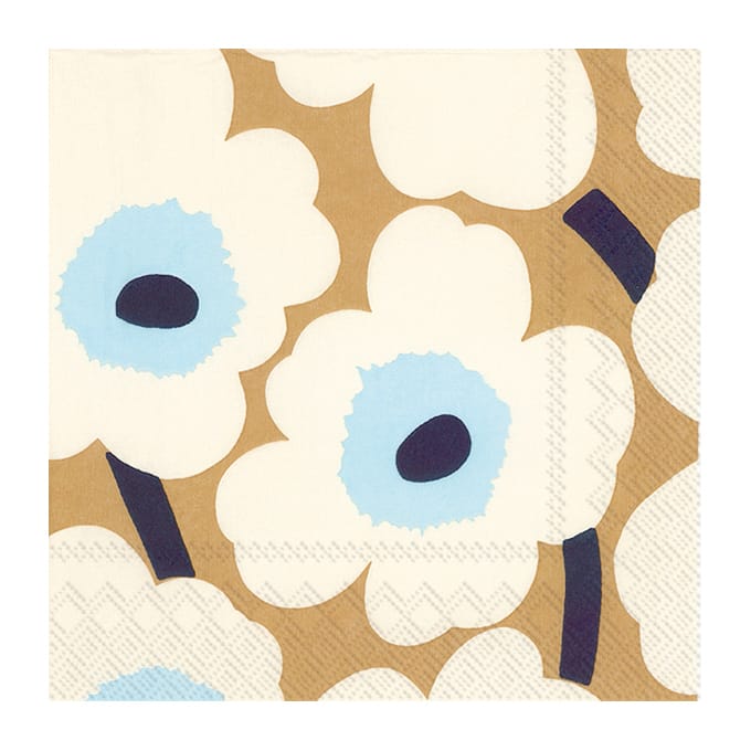 Guardanapos Unikko 33x33 cm, 20 unid. - Cream gold - Marimekko