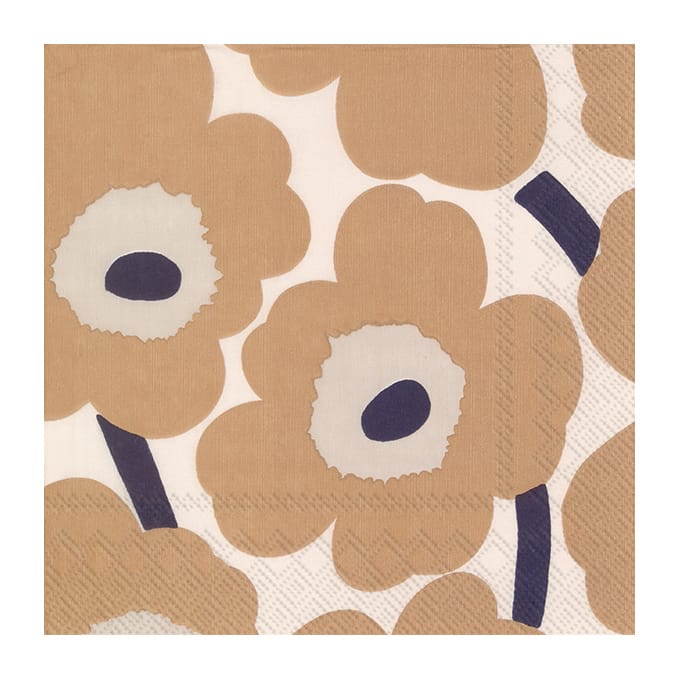 Guardanapos Unikko 33x33 cm, 20 unid. - Cream linen - Marimekko