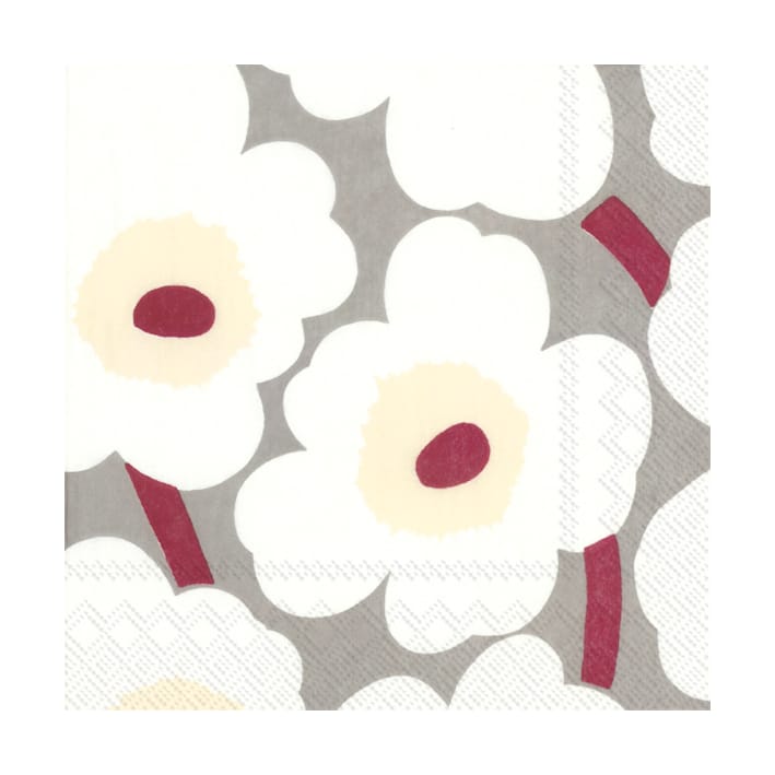 Guardanapos Unikko 33x33 cm, 20 unid. - Cream - Marimekko