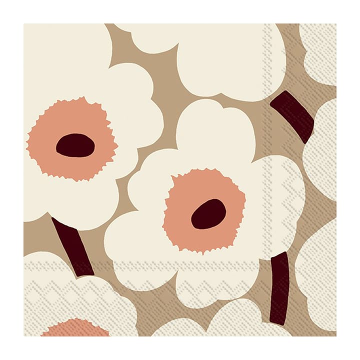 Guardanapos Unikko 33x33 cm, 20 unid. - Creme - Marimekko