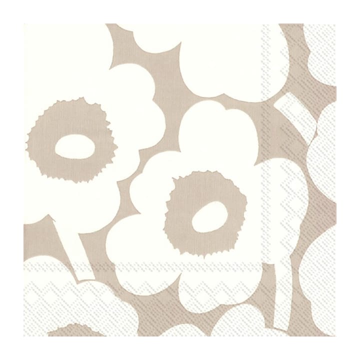 Guardanapos Unikko 33x33 cm, 20 unid. - Linho-creme - Marimekko