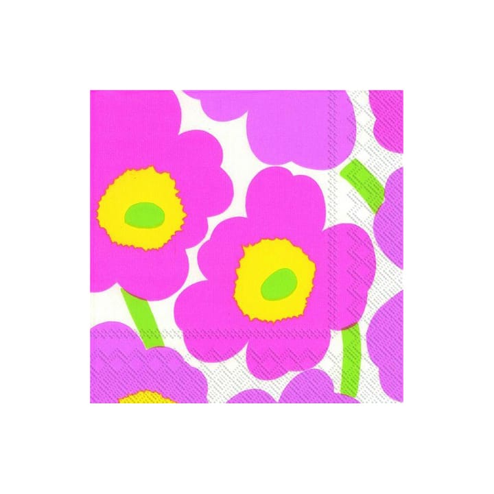 Guardanapos Unikko 33x33 cm, 20 unid. - rosa - Marimekko