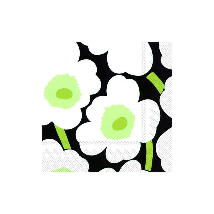 Guardanapos Unikko 33x33 cm, 20 unid. - white-black - Marimekko