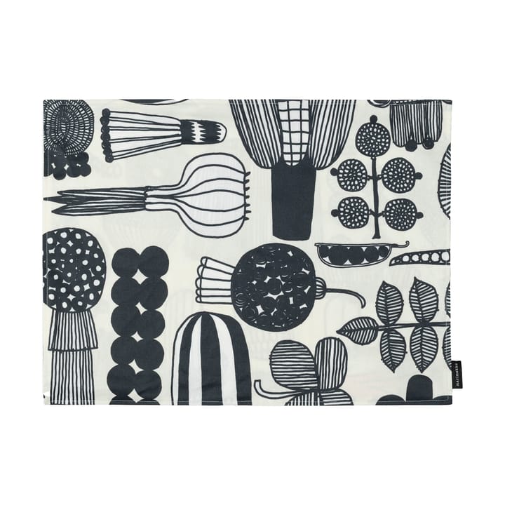 Individual de mesa Puutarhurin Parhaat  31x42 cm - White-black-orange - Marimekko