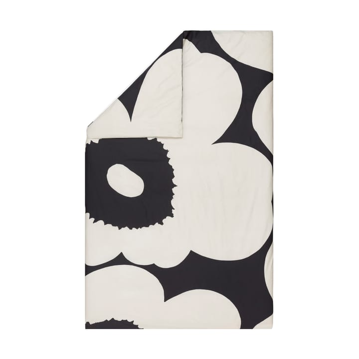 Iso Unikko capa de edredão 220x240 cm - Charcoal-off white - Marimekko