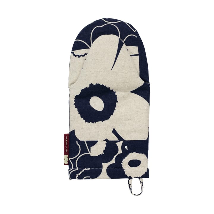 Luva de forno Unikko colagem - Linen-dark navy - Marimekko