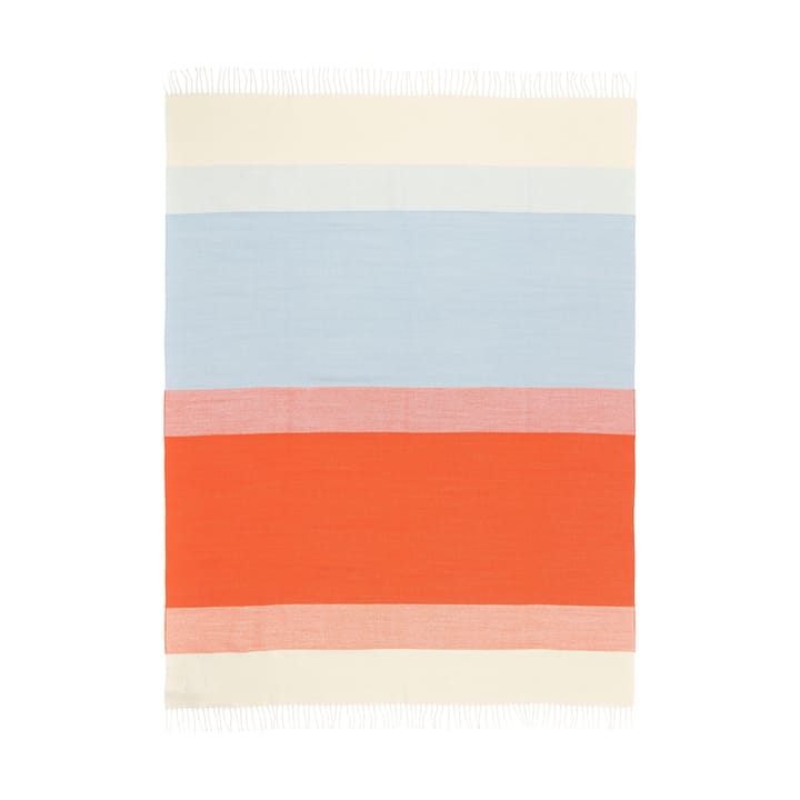 Manta Hennika 120x180 cm - Orange-white-Light blue - Marimekko