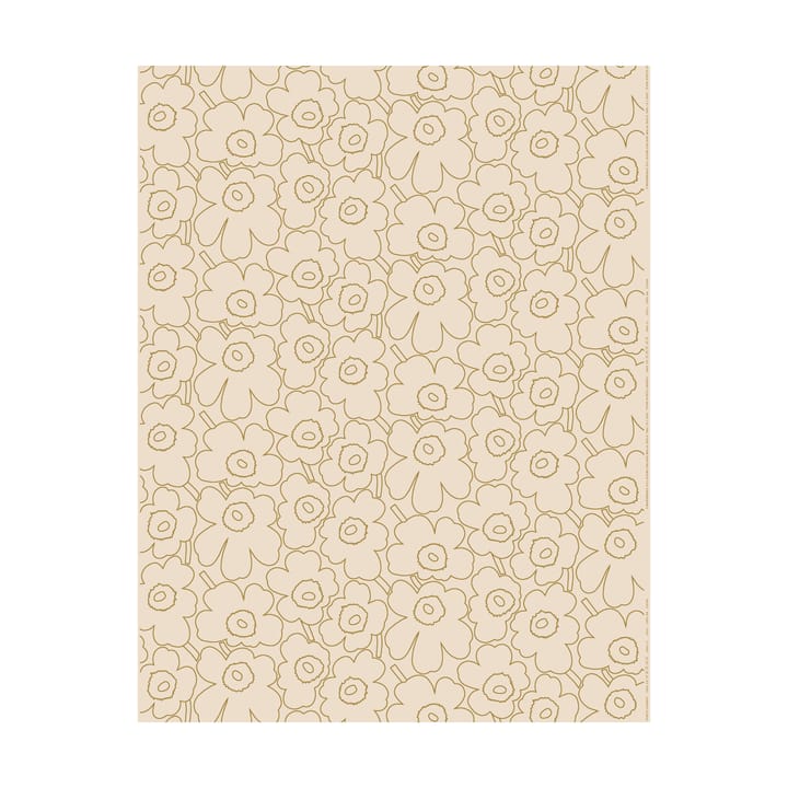 Pequeno Tecido Piirto Unikko de algodão-linho - Linen-gold - Marimekko