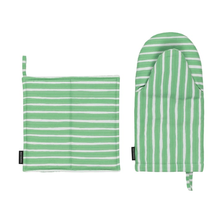 Piccolo luva de forno + pegador de panela 2 peças - Light grey-spring green - Marimekko