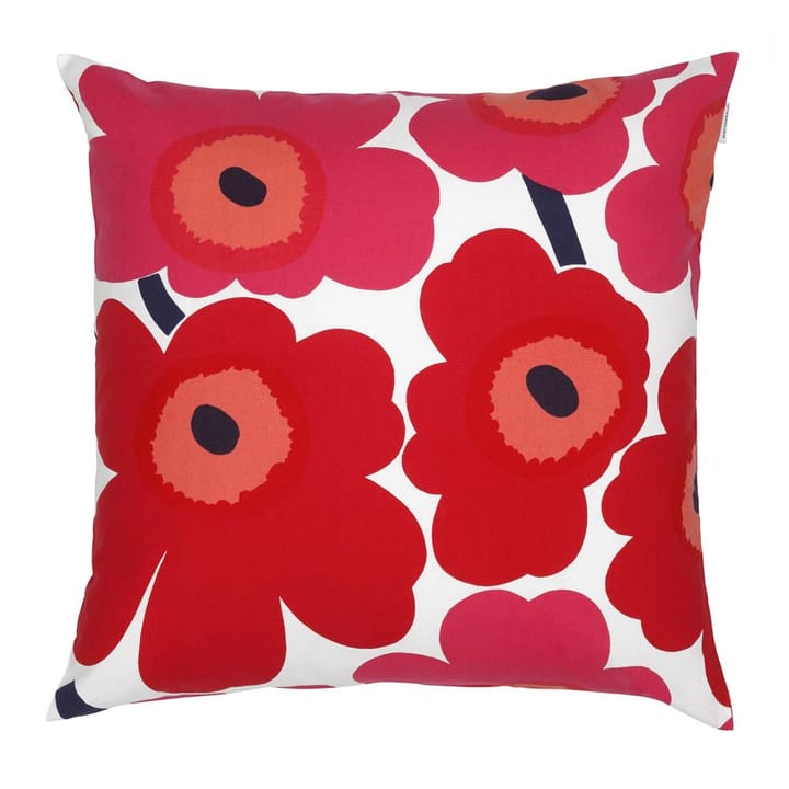 Pieni Unikko Capa de almofada 50x50 cm, vermelho-azul marinho Marimekko