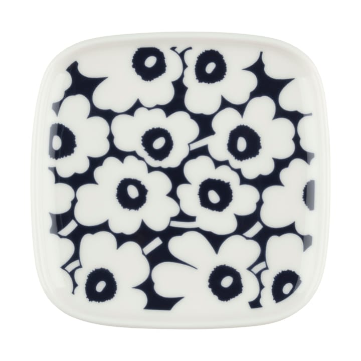 Pratinho Pequeno Unikko 10x10 cm - Dark blue-white - Marimekko