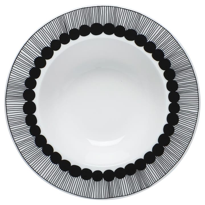 Prato fundo Siirtolapuutarha Ø 20 cm - preto-branco - Marimekko