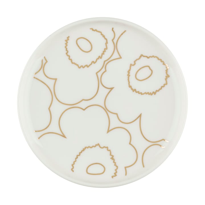 Prato Piirto Unikko Ø13,5 cm - White-gold - Marimekko